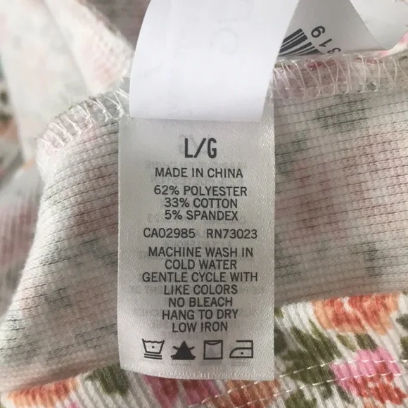 🌻4/$20 Aeropostale Bandeau Floral Print Top with Neck Tie Size Large NWT - Picture 8 of 8